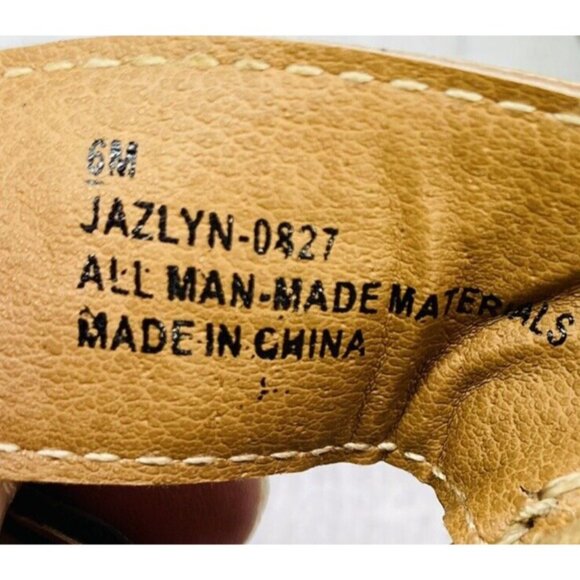 Coral Bay JAZLYN  Rose Gold Brown Adjustable Wedge Low Heel Slides Sandal Sz 6 M - Picture 9 of 14